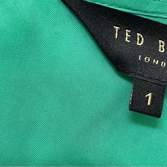 Ted Baker Taluna Green Mini Dress Smock Panel Ted Size 1/ US - Picture 8 of 8